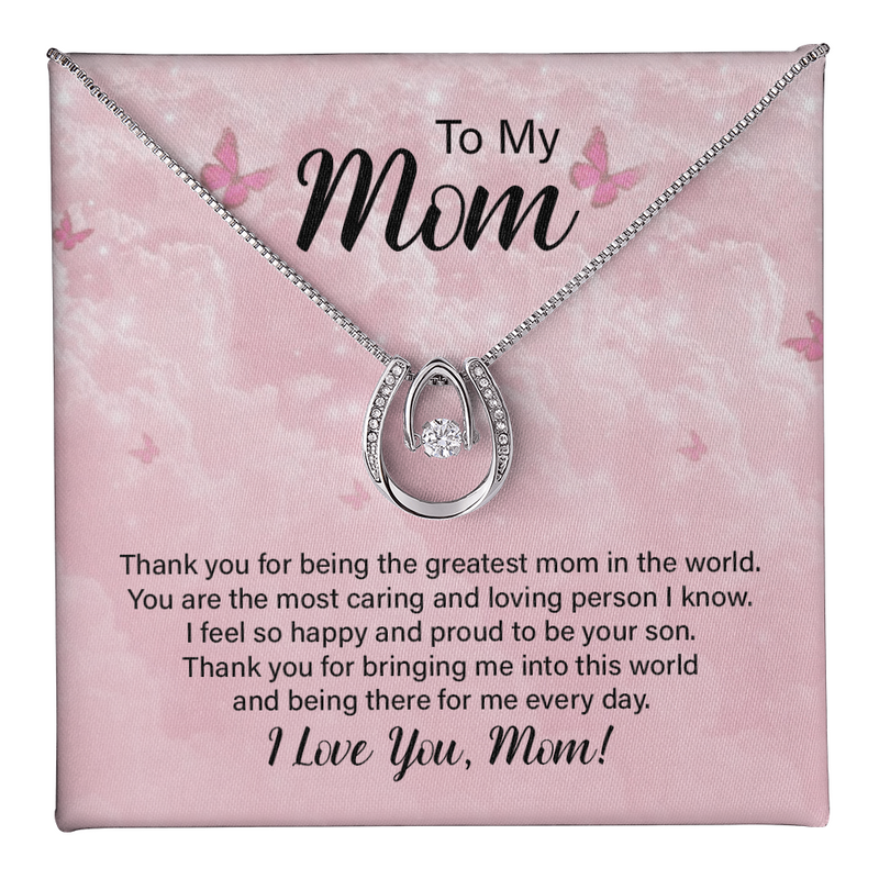 Lucky Necklace - To My Mom Proud To Be Your Son