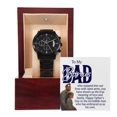 Black Chronograph Watch - For Bonus Dad