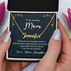 Custom Name Necklace - To My Amazing Mom