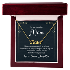Custom Name Necklace - To My Amazing Mom