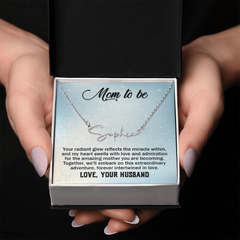 Signature Name Necklace - For Mom To Be