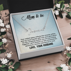 Signature Name Necklace - For Mom To Be