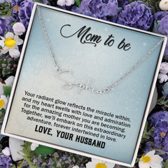 Signature Name Necklace - For Mom To Be