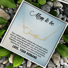 Signature Name Necklace - For Mom To Be