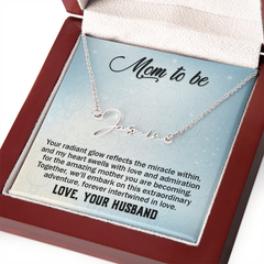 Signature Name Necklace - For Mom To Be