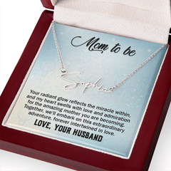 Signature Name Necklace - For Mom To Be