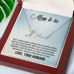 Signature Name Necklace - For Mom To Be
