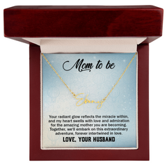 Signature Name Necklace - For Mom To Be