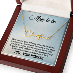 Signature Name Necklace - For Mom To Be