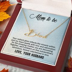 Signature Name Necklace - For Mom To Be