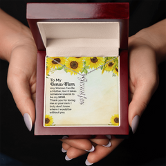Vertical Name Necklace - To My Bonus Mom Thank You For Loving Me