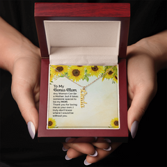 Vertical Name Necklace - To My Bonus Mom Thank You For Loving Me