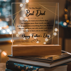 Square Acrylic Plaque - To The World's Best Dad
