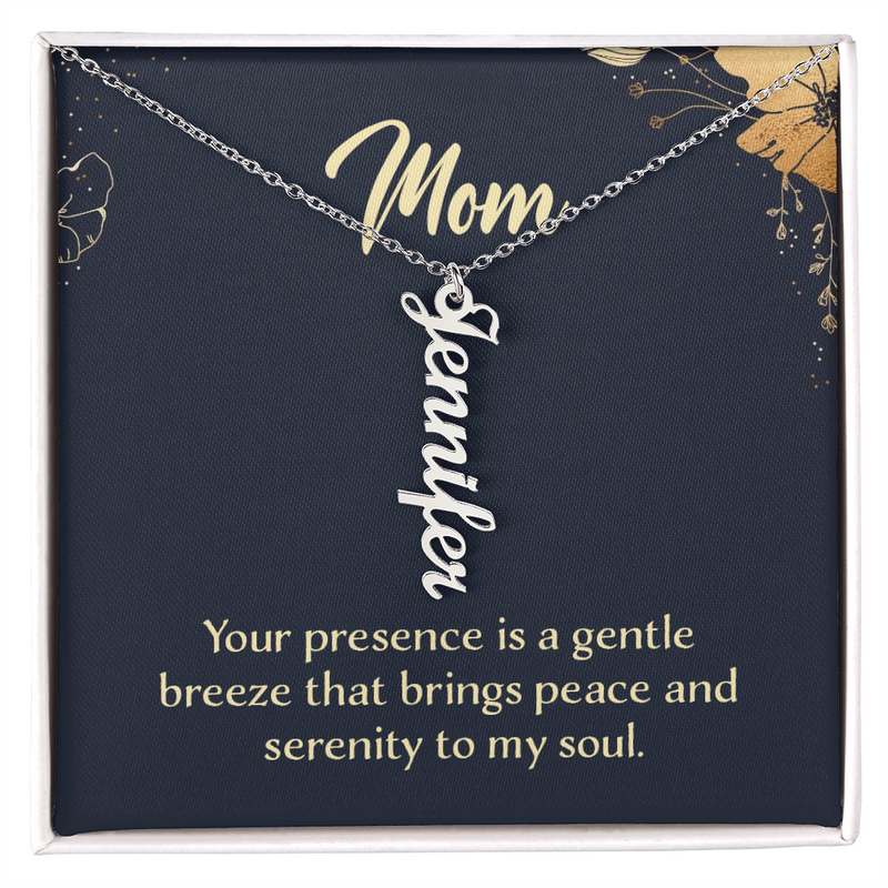 Multi Name Necklace - Mom Your Presence Is A Gentle Breeze