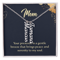 Multi Name Necklace - Mom Your Presence Is A Gentle Breeze