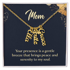 Multi Name Necklace - Mom Your Presence Is A Gentle Breeze
