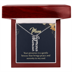 Multi Name Necklace - Mom Your Presence Is A Gentle Breeze