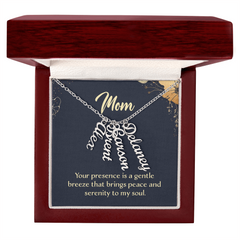 Multi Name Necklace - Mom Your Presence Is A Gentle Breeze