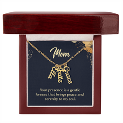 Multi Name Necklace - Mom Your Presence Is A Gentle Breeze