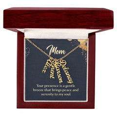 Multi Name Necklace - Mom Your Presence Is A Gentle Breeze
