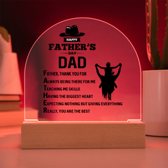 Dome Acrylic Plaque - Thank You Dad